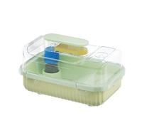 Boîte d'alimentation pour Insectes Réservoir de Tortues, Plate-Forme séchage Solaire, Pente d'escalade, séparation sèche et Humide, Transparente Terrariums pour Reptiles(Grand)