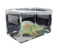 Boîte d'alimentation pour reptiles - Conteneur pour lézards | Terrarium en tarentule transparent | Réservoir d'élevage d'aquarium avec habitat d'escargots résistant pour nourrir ou transporter des