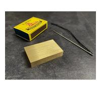 Boîte d'allumettes de pénétration de tours de magie aiguille à travers le bloc de laiton Magia Magicien Gros plan Illusions Gimmick Props Stage Magic