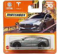 Boîte d'allumettes Tesla Model X 2023 gris métallisé 90/100 (carte courte) HLC74