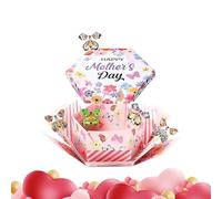 Boîte d'anniversaire surprise - Cadeau amusant et mignon fait à la main pour la fête des mères, carte de boîte pop-up et décoration de vacances - Pour anniversaires, mariages, vacances, garçons, fille