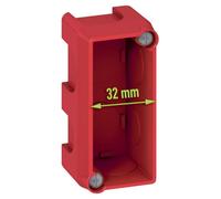Boîte d'appareillage encastré - LEGRAND - BATIBOX - 1 module - Plastique - Rouge