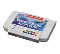 Talens Art Creation Peinture aquarelle boîte de poche avec 12 couleurs, pinceau et éponge | Peinture pour adulte