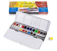 Boîte d'aquarelles extra-fines 12 demi-godets + 6 gratuits