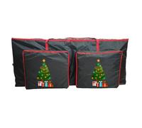 Boîte D'arbre De Noël | Boîte De Rangement À Fermeture Éclair | Conteneur Vacances Très Grand | Organisateur De Poignée Renforcée | Stockage De Décoration De Noël | Boîtte À Couronnes | Sac De Range