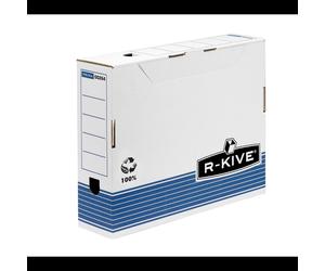 Boîte d'archivage Fellowes 0026401 format A4 avec système d'indexage bleu et blanc assemblage rapide