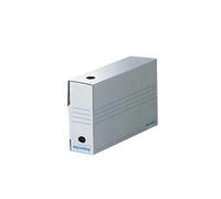 Boite d'archive - En carton blanc et bleu -Dimension 335X80X245 MM - Dos de 8 cm vendu en lot de 10
