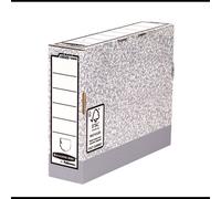 Fellowes 60 Mm A4 File Cabinet Box 10 Units Argenté