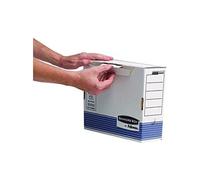 Fellowes Boîte d'archives Bankers Box System A4 Dos 100 mm Bleu Lot de 10