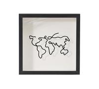 Boîte D'archives D'aventure,Boîte D'archives De Voyage,Boîte D'ombres pour Billets, Cadre Photo Carré 20x20 cm,Boîte À Argent,Décoration De Table, Cadre en Bois,Boîte pour Billets De Voyage (Noir)