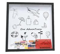 Boîte d'archives d'aventure - Boîte de billette de voyage de concert, boîtes à souvenirs avec fente, stockage commémoratif, porte-mémoire décoratif | Organisateur de souvenirs pour voyageur, c