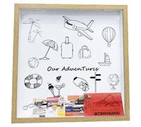 Boîte d'archives d'aventure - Boîte de billette de voyage de concert, boîtes à souvenirs avec fente, stockage commémoratif, porte-mémoire décoratif | Organisateur de souvenirs pour voyageur, c