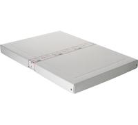 Falken - Réf. 22002144000F - PureBox PRO - 1 boîte de rangement avec couvercle - emballage cadeau - sans plastique - Format A2 - hauteur 40 mm - poignée découpée - entourée d'un ruban - Blanc