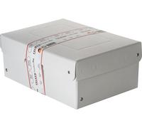 Boîte d'archives & de rangement Blanc, A5, 180 x 250 x 100 mm, couvercle, carton, riveté