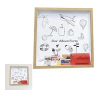 Boîte d'archives de voyage, boîte d'aventure pour souvenirs,Boîte souvenir de talon de billet de voyage de concert avec fente - Boîte de collecte de voyage commémorative pour billets de cinéma, voyage