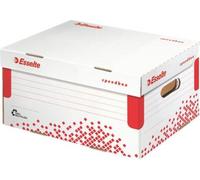 Boîte d'archives Esselte Speedbox, taille S, avec couvercle, rouge et blanc