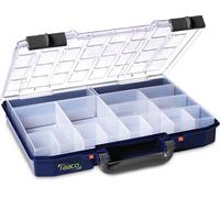 Boîte d'assortiment CarryLite 55 4x8-16 L337xP278xH57mm 16 compartiments bleu RAACO