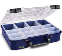 Boîte d'assortiment CarryLite 80 4x8-12 L337xP278xH80mm 12 compartiments bleu RAACO