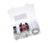 Boîte d'assortiment de broches de terminal pour les utilisateurs amateurs, 260 pièces de connecteurs mâles et femelles avec compartiments triés prenant en charge les fixations de câbles de contrôleur
