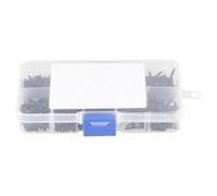 Boîte D'assortiment de Vis Cruciformes, 800 Pièces Jeu de Vis à Tôle à Tête Cruciforme Fraisée M2 en Acier au Carbone, 8 Longueurs Différentes, Noir