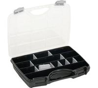 Boîte d'assortiment L388xP290xH61mm max.25 compartiments 21 séparateurs amovibles