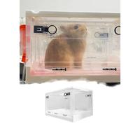 BoîTe D'atomisation Animaux Compagnie Nid d'Atomisation Spacieux pour Lapins, Boîte d'Allaitement pour Chiots et Chatons avec Trous d'Air et de Tube, Mallette Respiratoire Médicale Pliable(L)