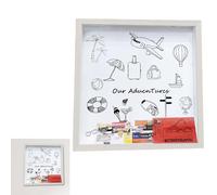 Boîte d'aventure pour souvenirs,boîte d'archives d'aventure | Boîte souvenir de talon de billet de voyage de concert avec fente | Boîte de collecte de voyage commémorative pour billets de cinéma,