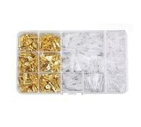 Boîte De 1 Connecteur Isolé Mâle/Femelle for Fils Électriques 2,8/4,8/6,3 Mm, Cosses À Sertir, Kit Assorti(270 Gold)