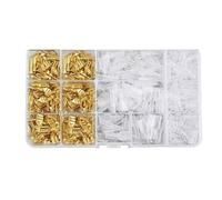 Boîte De 1 Connecteur Isolé Mâle/Femelle for Fils Électriques 2,8/4,8/6,3 Mm, Cosses À Sertir, Kit Assorti(120 Gold-No Male)