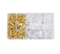 Boîte De 1 Connecteur Isolé Mâle/Femelle for Fils Électriques 2,8/4,8/6,3 Mm, Cosses À Sertir, Kit Assorti(600 Gold)