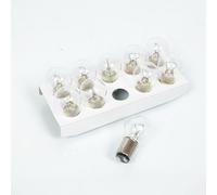 Boite de 10 ampoule blanche BA15d 12V 21W Flosser ergots face à face compatible avec moto auto