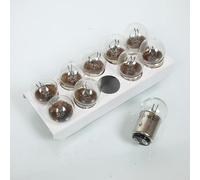 Boite de 10 ampoule blanche G17 BAY15d 12V 10/5W Flosser 5227 compatible avec moto scooter