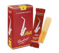 Boite de 10 anches Vandoren série "Java Rouge" pour Saxophone Alto - Force 4