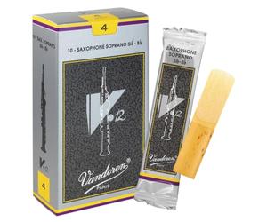 Boite de 10 anches Vandoren série V12 pour Saxophone Soprano - Force 4