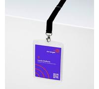 Boîte de 10 badges géants Avery avec lacets - 148 x 105 mm