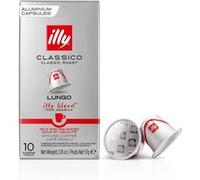Boite de 10 Capsules café Illy Torrefaction Classique Lungo 8910 Argent et Rouge Argent-Rouge G