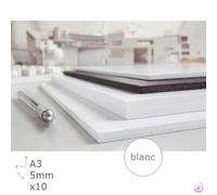 Carton mousse creat premier 5mm 29.7x42 cm a3 x 10 plaques airplac 33050600 G