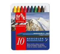 Boîte métal de 10 couleurs assorties Pastel à la cire aquarellable CLASSIC NEOCOLOR II