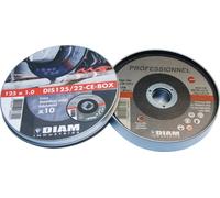 Boite de 10 disques abrasif diam.125 X 1 X 22.23 inox - DIAM INDUSTRIES - DIS125/22-CE-BOX