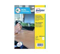 Boite De 10 Feuilles (1 Étiquette X Feuille) Adhésive Antibactérienne Et Antimicrobienne Transparente Polyester Format A3 (400x277mm) Avery Am001a3