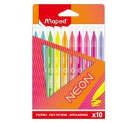 Maped Feutres de coloriage NEON – Effet néon, pointe moyenne – Boîte de 10