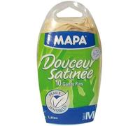 Mapa Gants Confort Satiné – Latex satiné non poudrés, effet seconde-peau – Taille S (boîte 10)