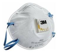 Boîte de 10 masques respiratoires coques jetables FFP2 avec soupape série 8822 blanc - 3M - 7100101091 Blanc