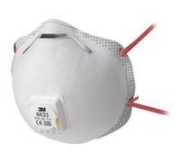 Boîte de 10 masques respiratoires coques jetables série 8833 FFP3 RD avec soupape blanc - 3M - 7100057145 Blanc G