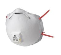 Boîte de 10 masques respiratoires coques jetables série 8833 FFP3 RD avec soupape blanc - - 7100057145