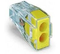 Boîte de 100 bornes de connexion automatiques transparentes 2 fils (1 - 2,5mm²) - WAGO - 773-102