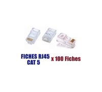 Boite de 100 Fiches RJ45 Prises à Sertir - Non Blindées