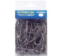 Boite de 100 HAMECONS TETE PLOMBEE angle de 60° - 8/0