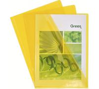 Exacompta Boîte de 100 pochettes coin en PVC 14/100ème Jaune