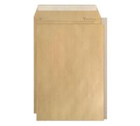 Boite de 100 Pochettes Kraft Adour Brun avec Dos Rigide en Carton C4-229x324 mm - Auto-Adhésives - 90g/m2 - Brun